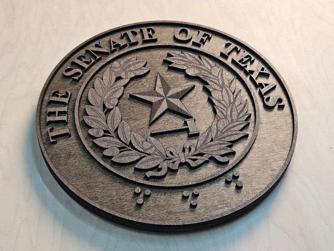 Senate of Texas Wood Seal