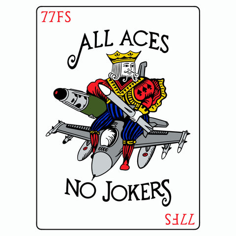 77FS All Aces No Jokers Custom Wood Wall Art