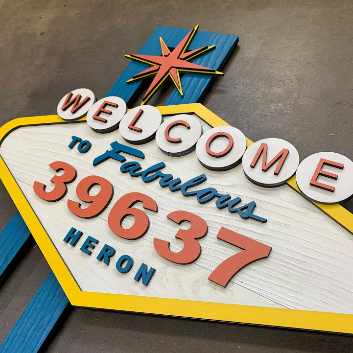 Customizable Welcome To Las Vegas Wood Sign