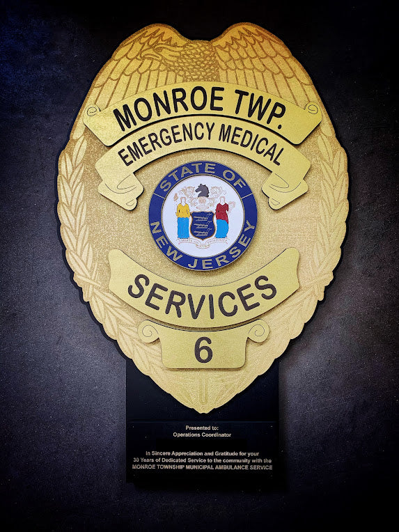 Monroe TWP Wood Badge w/ Front Placard