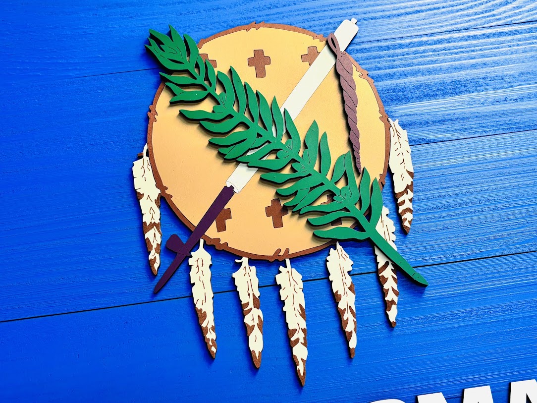 Oklahoma Wood Flag