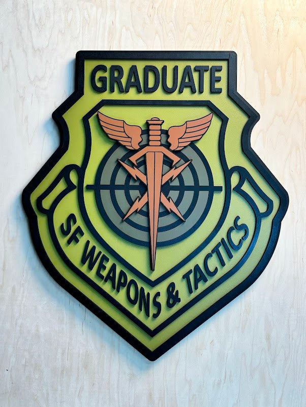 SF Weapons & Tactics Graduate Custom Award Plaque