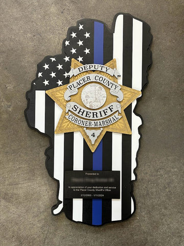 Placer County Sheriff's Retirement Wood Plaque