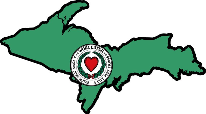 Custom Worcester - UP Shaped Wood Flag