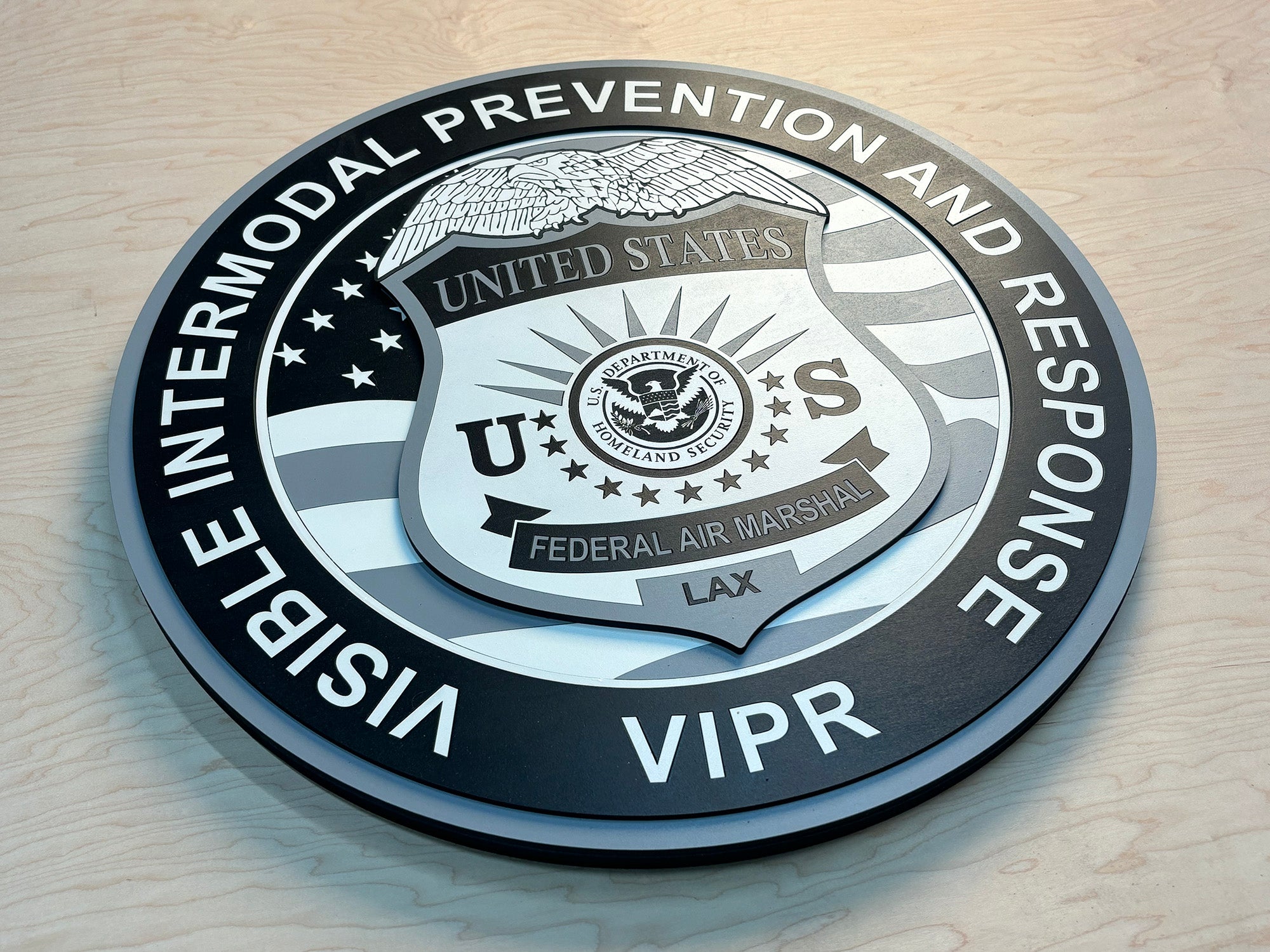 Federal Air Marshal Service VIPR Homeland Security Wooden sign by Patriot Wood