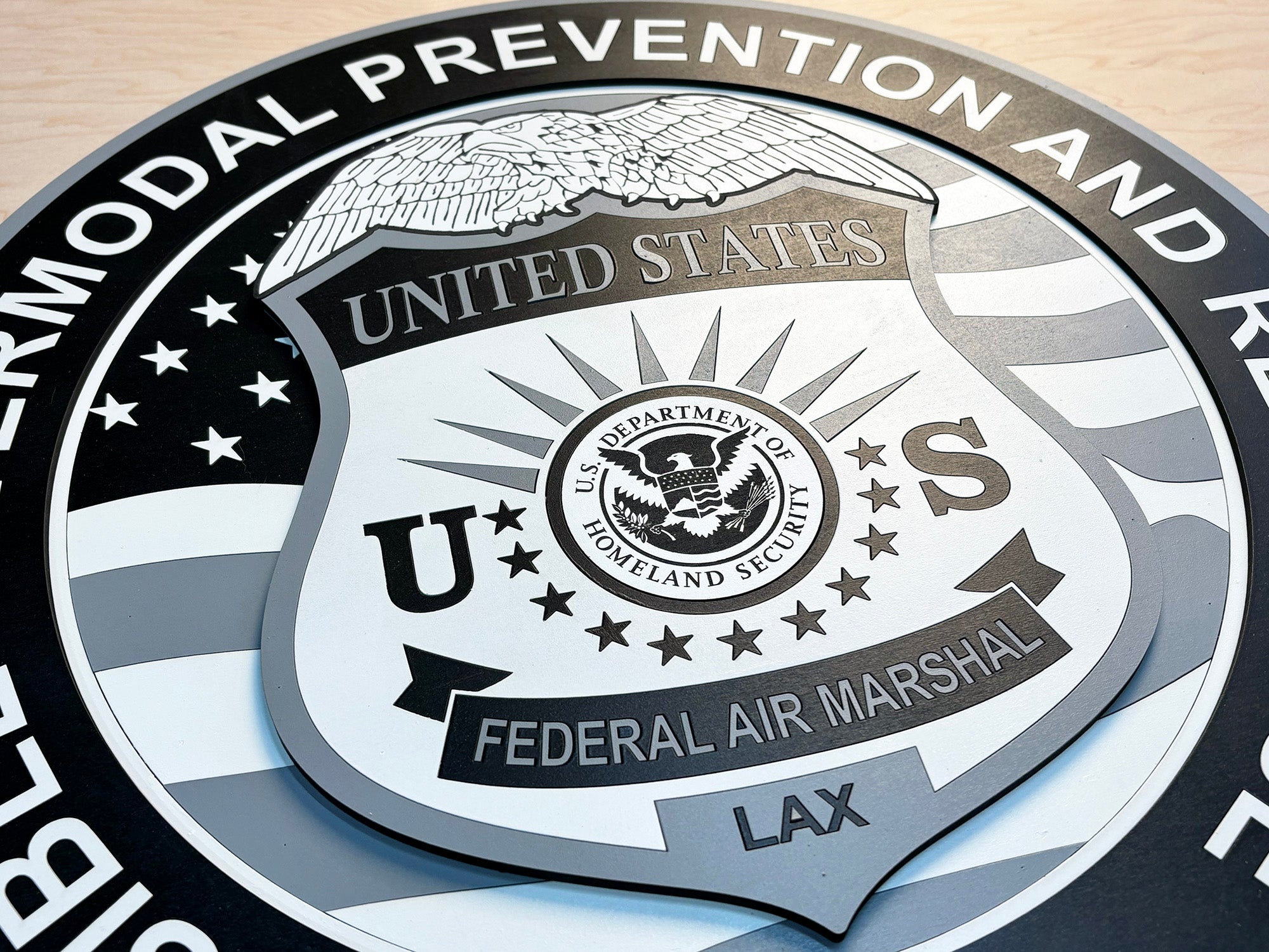 Federal Air Marshal Service VIPR Homeland Security Wooden sign by Patriot Wood
