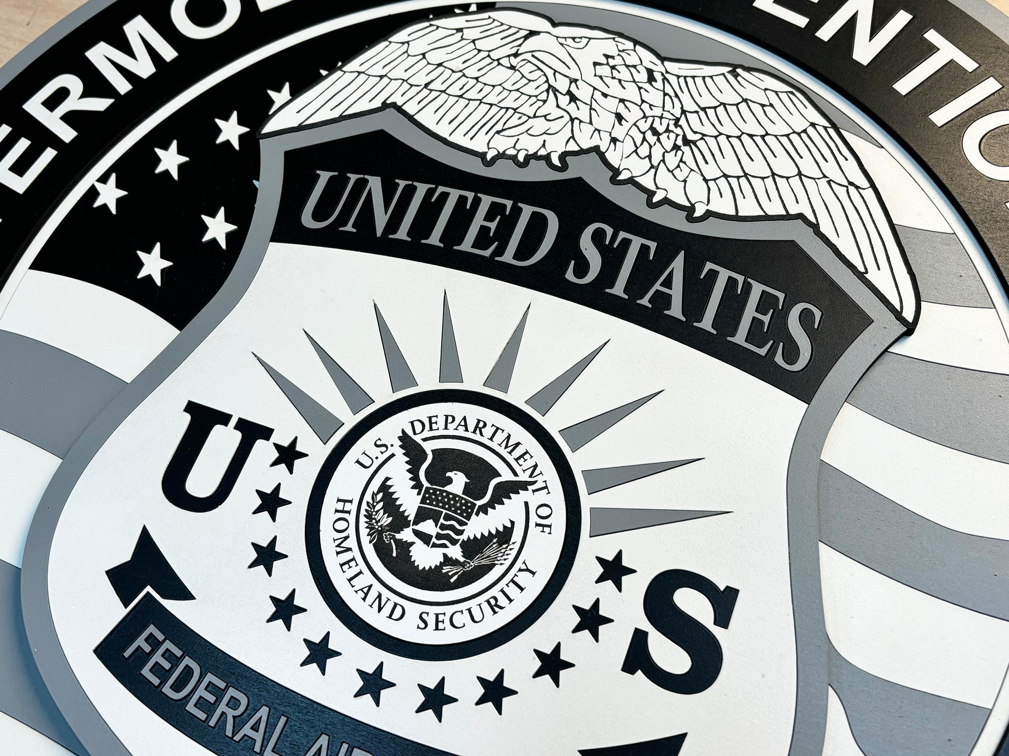 Federal Air Marshal Service VIPR Homeland Security Wooden sign by Patriot Wood