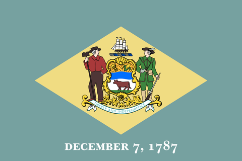 Delaware Wood Flag