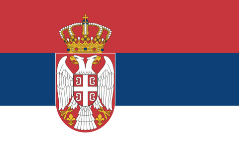 Serbia Wood Flag