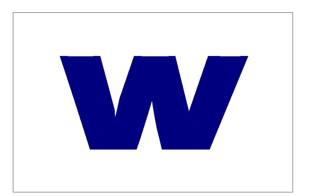 Chicago Cubs W Custom Wood Flag