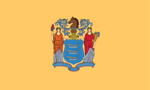New Jersey Vintage Wood Flag