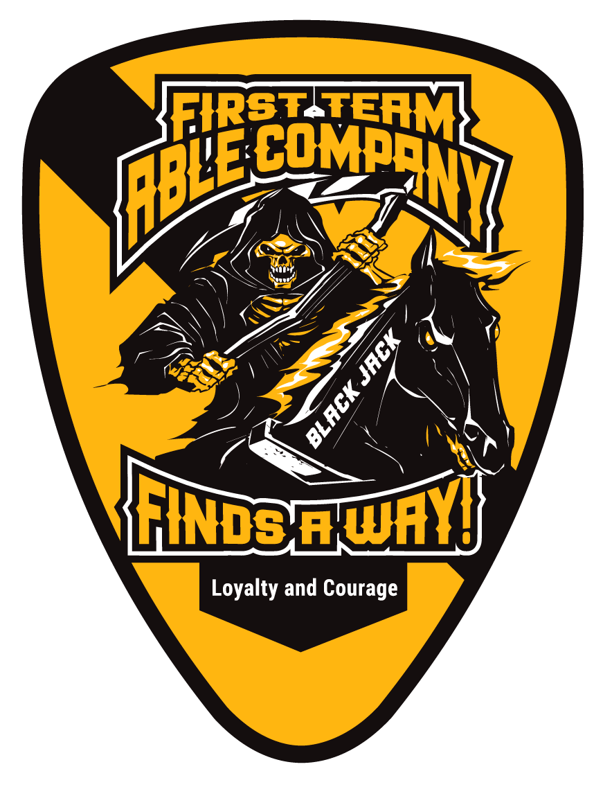 First Team Able Company Wood Logo