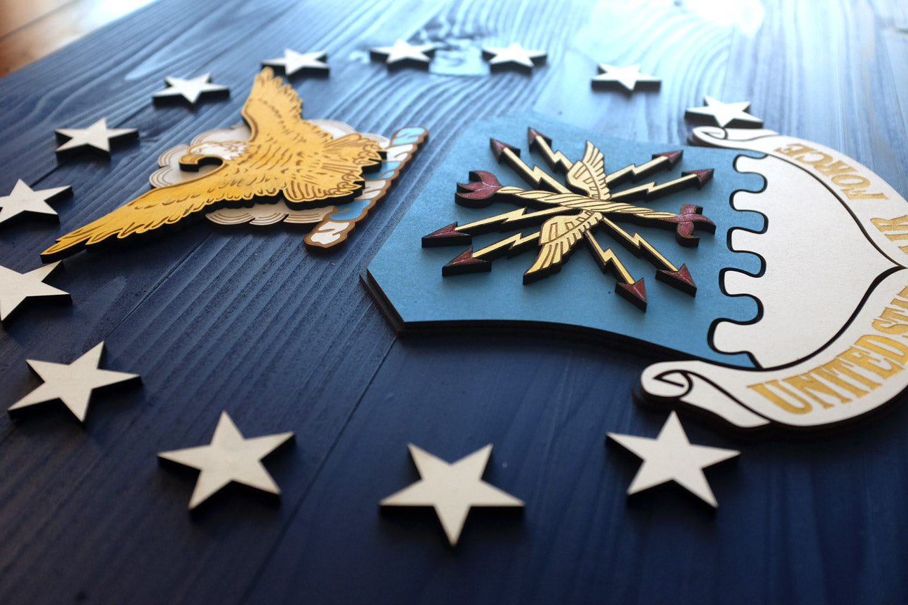 US Air Force Wooden Flag by Patriot Wood