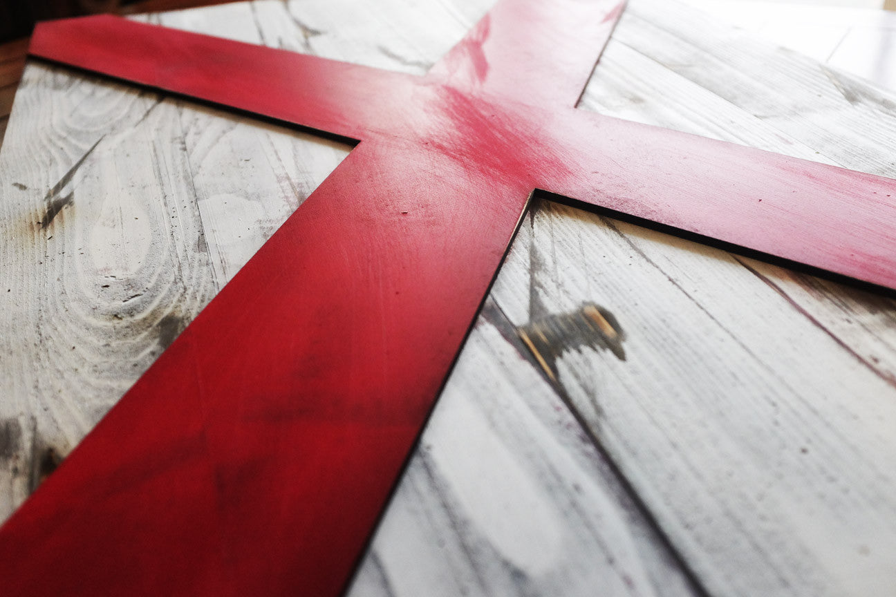Alabama Wood Flag in Vintage finish handmade by Patriot Wood
