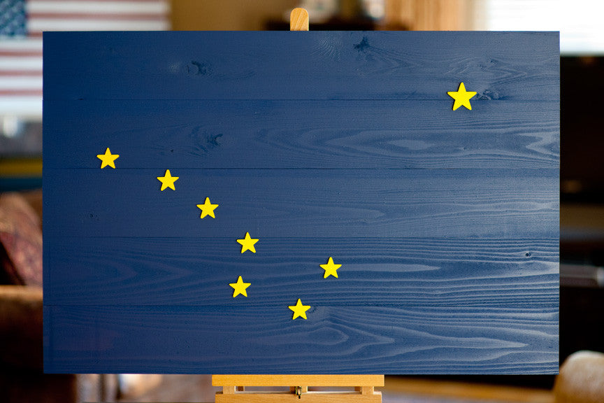 Alaska Wood Flag