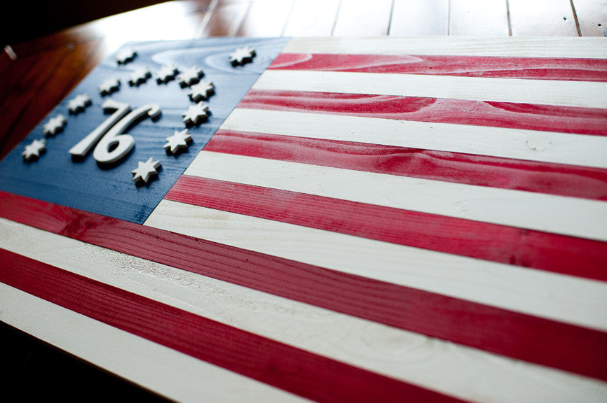 Bennington wood flag, wooden flags by Patriot Wood