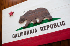 California wood flag, California wooden flags by Patriot Wood