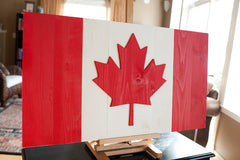 Canadian wood flag, wooden wall art by Patriot Wood