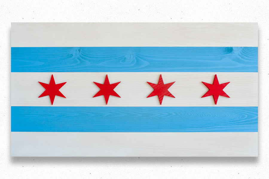 Chicago Wood Flag by Patriot Wood