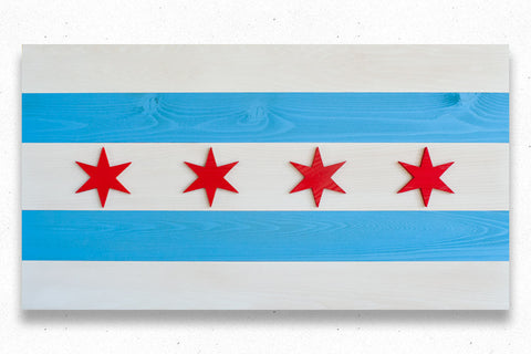 Chicago Wood Flag by Patriot Wood
