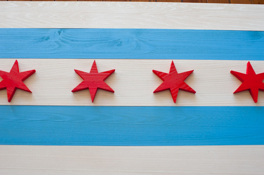 Chicago Wood Flag by Patriot Wood