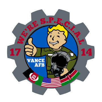 USAF Pilot Class 17-14 Custom Wood Flag