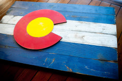 Colorado Vintage Wooden Flag by Patriot Wood