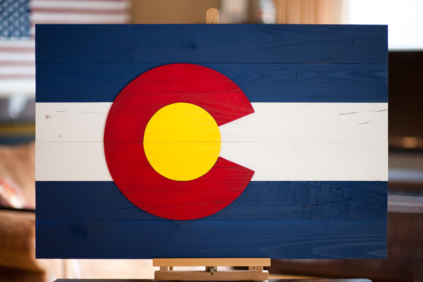 Colorado Wood Flag, Colorado wooden flag, wall art by Patriot Wood