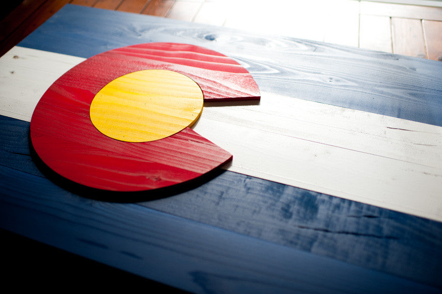 Colorado Wood Flag, Colorado wooden flag, wall art by Patriot Wood
