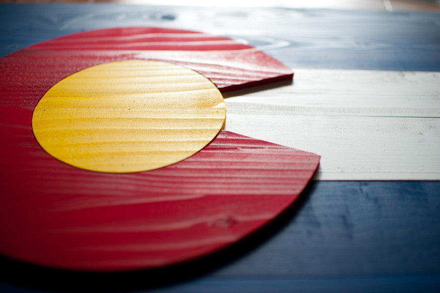 Colorado Wood Flag, Colorado wooden flag, wall art by Patriot Wood