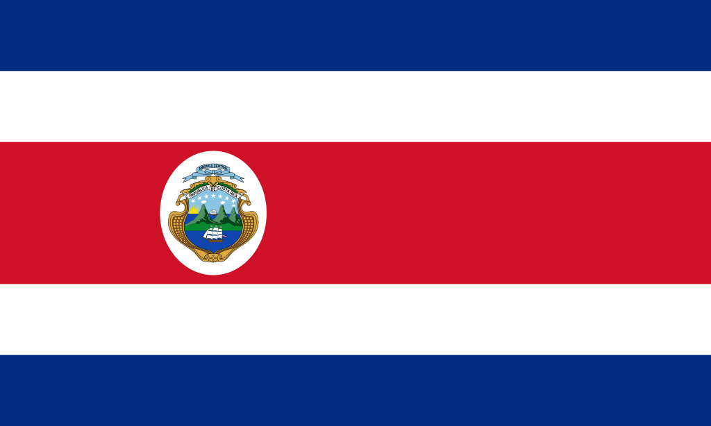 Costa Rica Vintage Wood Flag