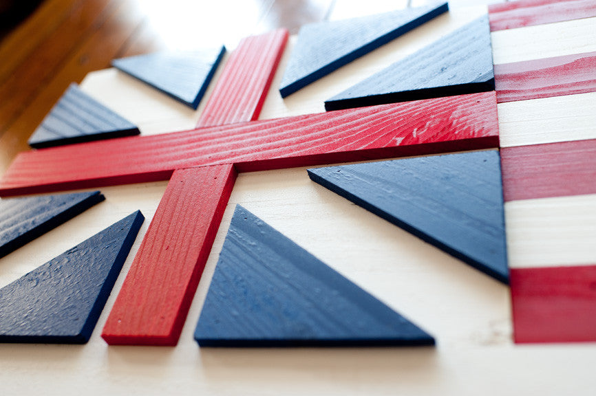 Grand Union wood flag, US wooden flag, wall art by Patriot Wood