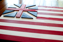 Grand Union wood flag, US wooden flag, wall art by Patriot Wood