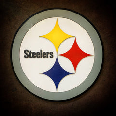 Custom Pittsburgh Steelers Wooden Logo by Patriot Wood