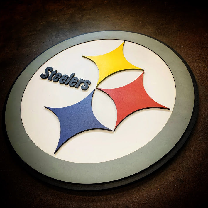 Custom Pittsburgh Steelers Wooden Logo by Patriot Wood