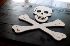 Jolly Roger wood flag, pirate wood wall art by Patriot Wood