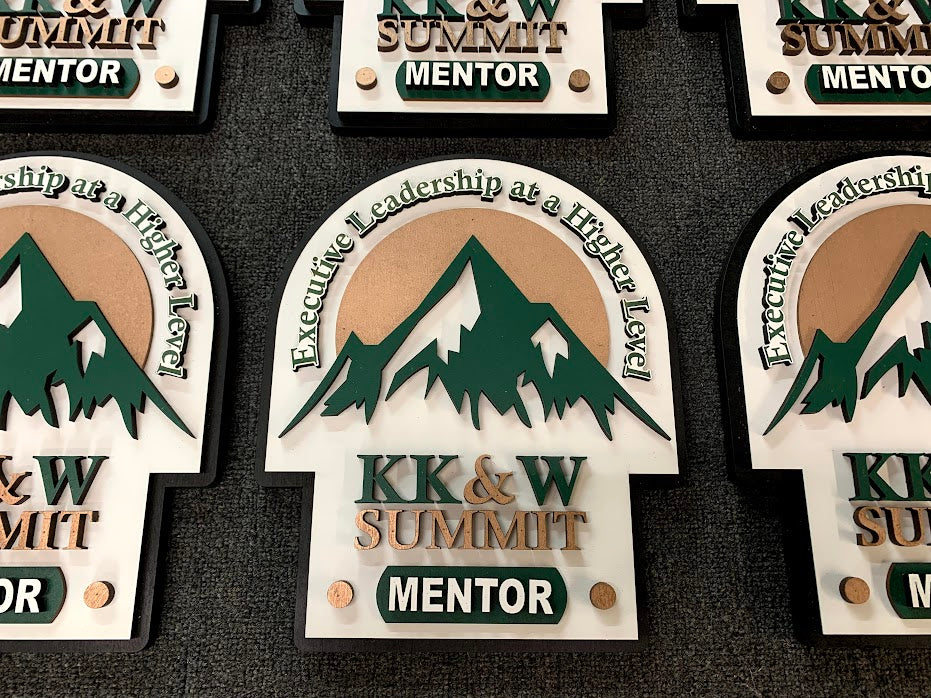 KK&W Summit Mentor Wood Award Plaque