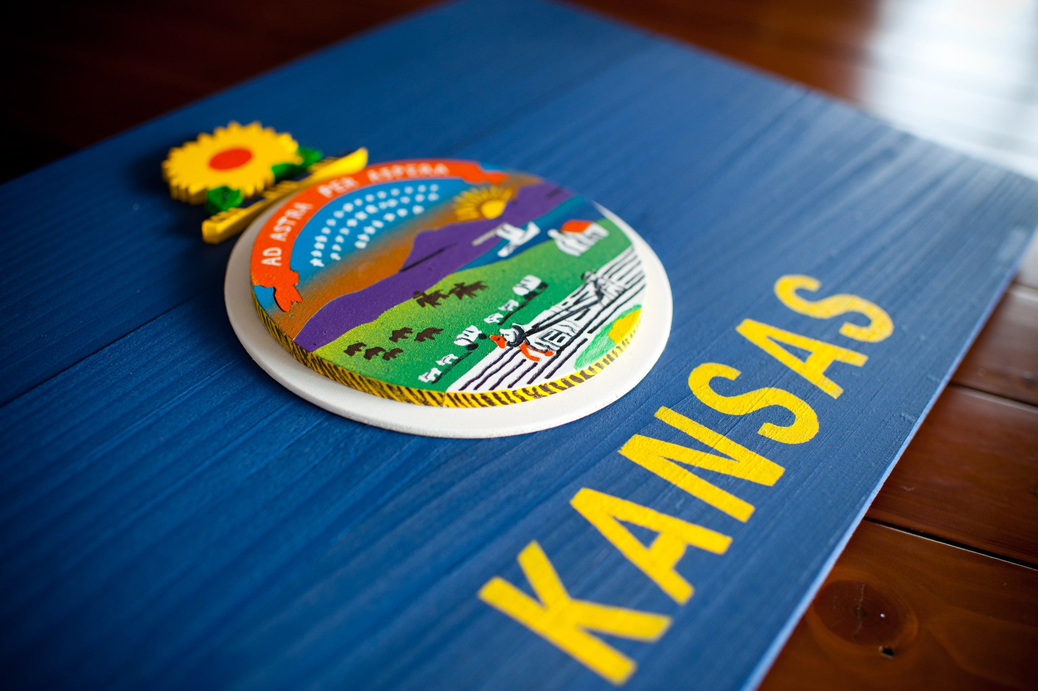 Kansas Wooden Flag by Patriot Wood