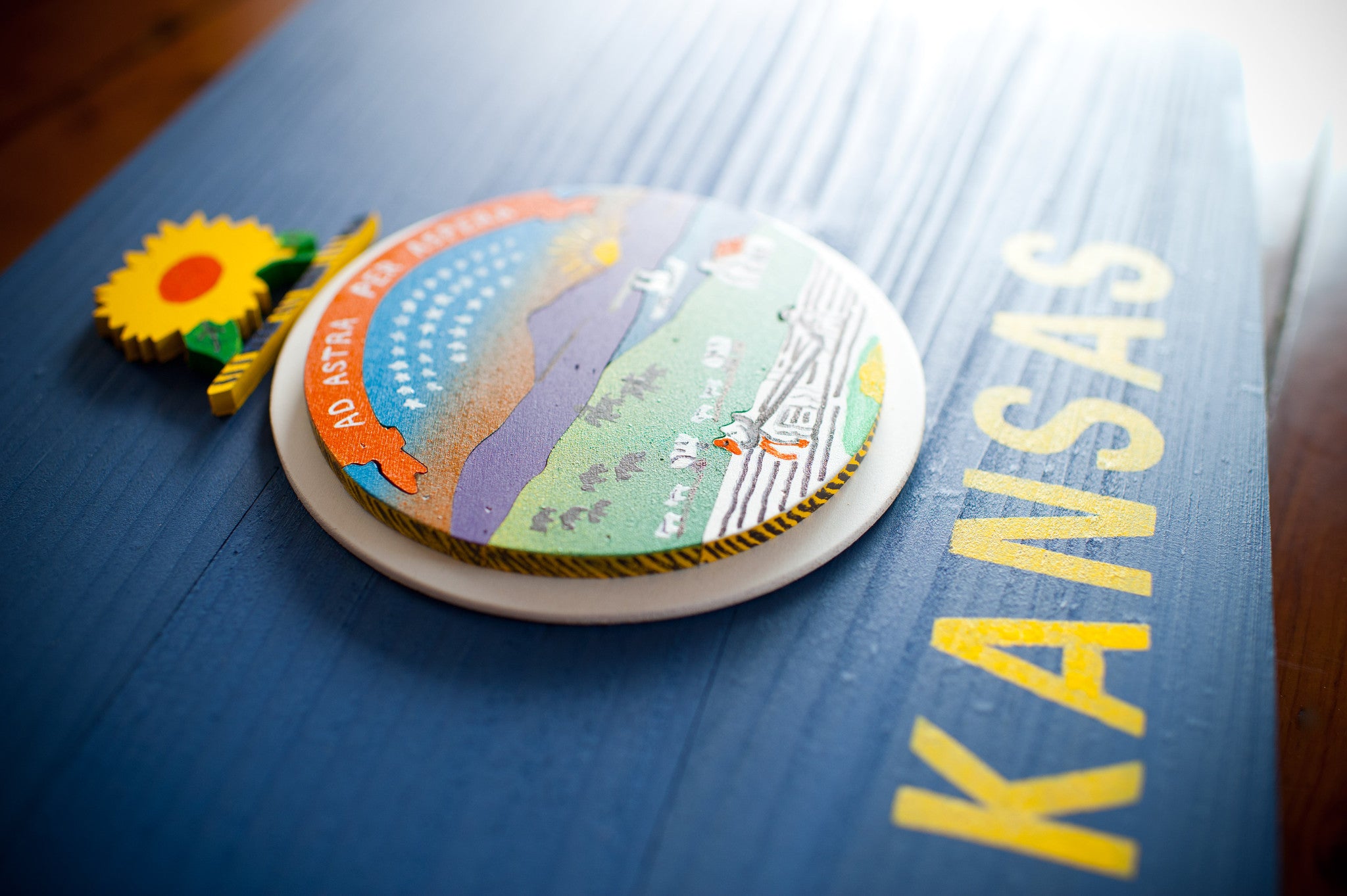 Kansas Wooden Flag by Patriot Wood