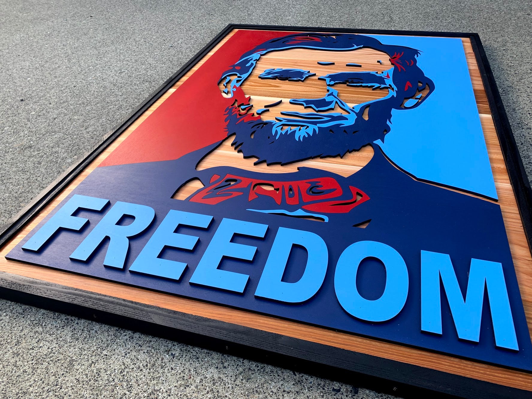 Abraham Lincoln FREEDOM Wood Wall Art