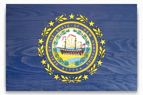 New Hampshire Wooden Flag by Patriot Wood