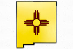 New Mexico State Shape Wooden Flag by Patriot Wood