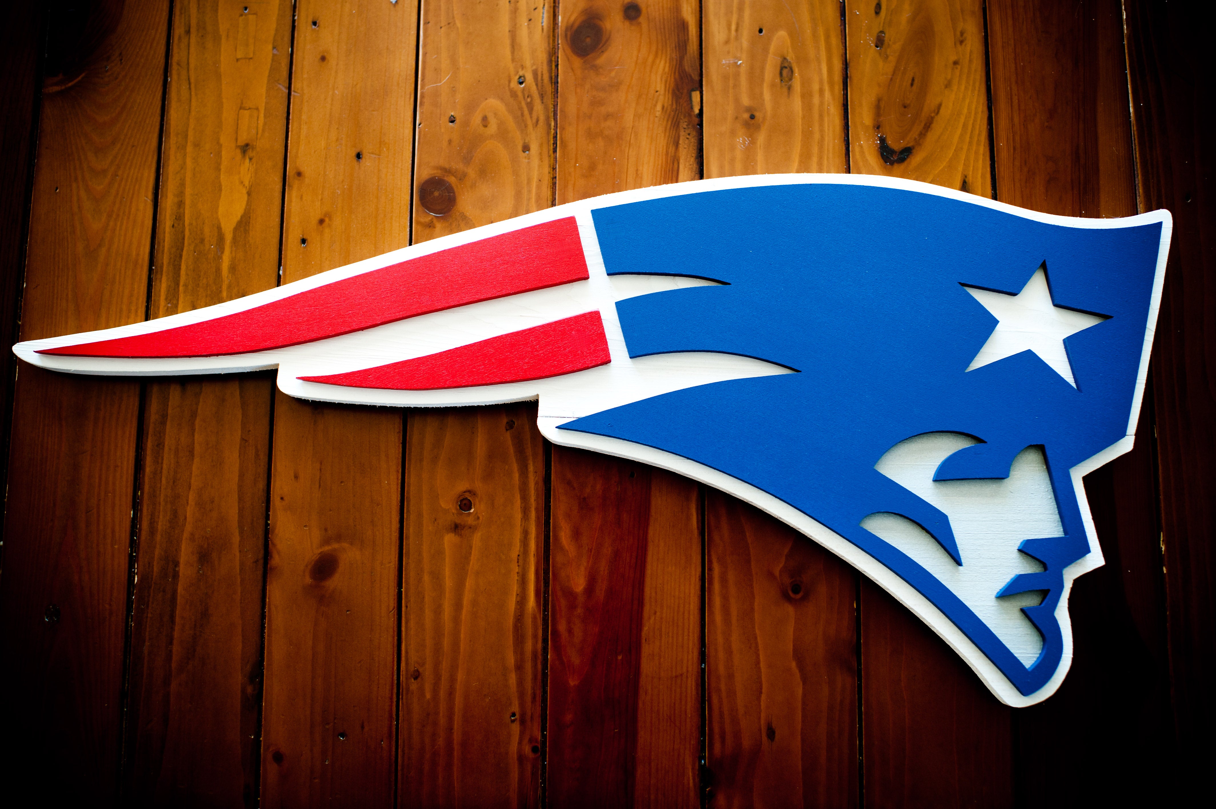 Patriots Custom Logo Wood Wall Art