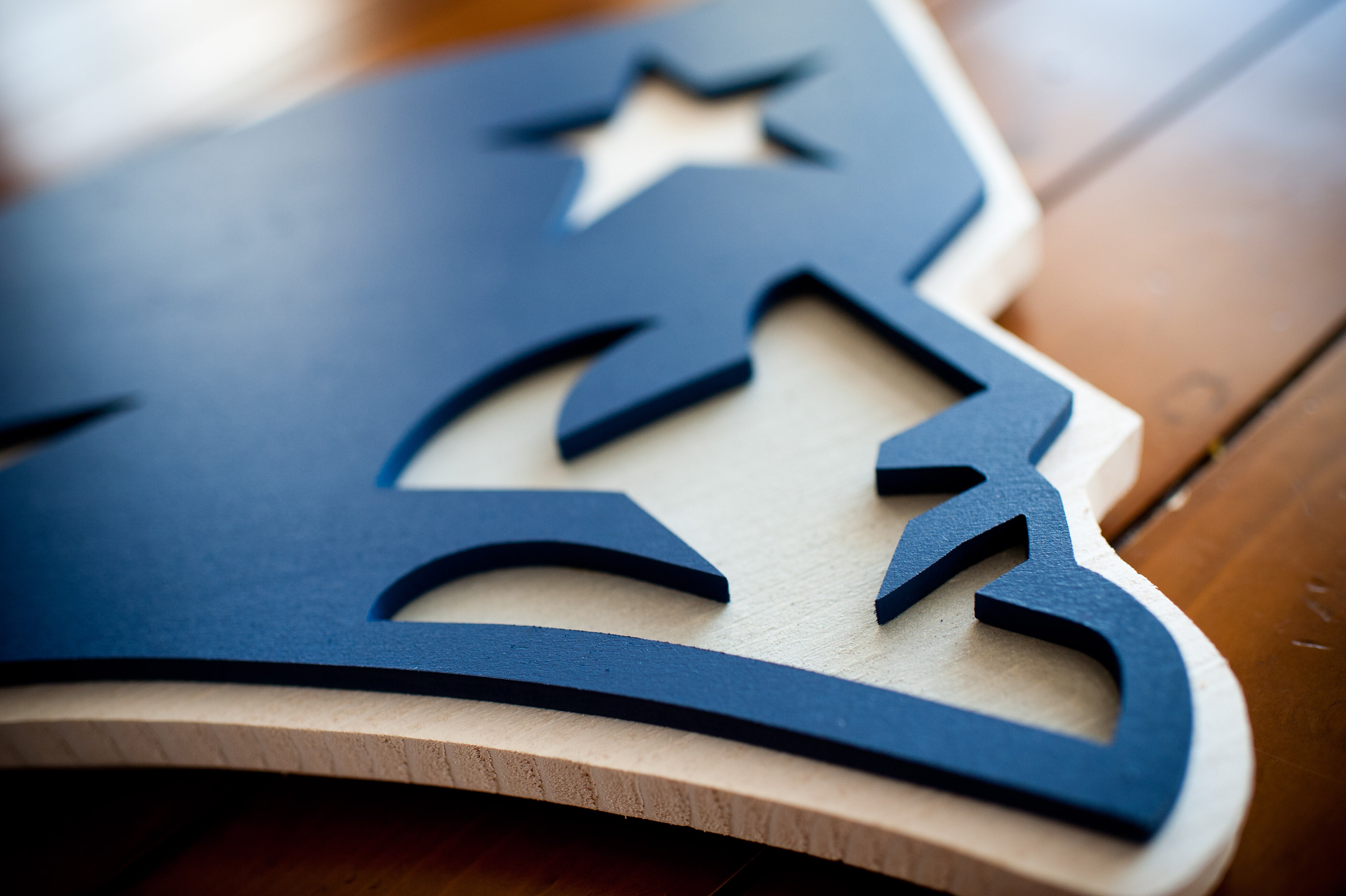 Patriots Custom Logo Wood Wall Art