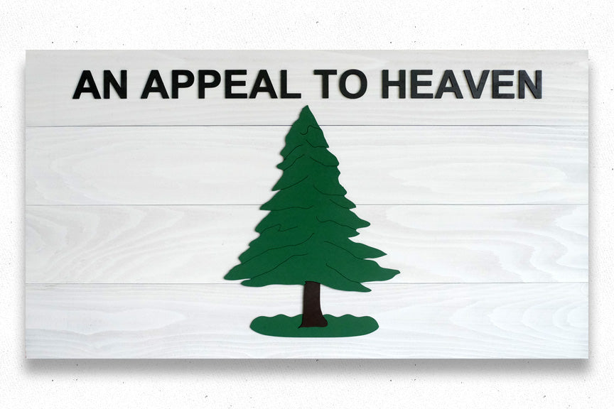 Pine Tree Wood Flag
