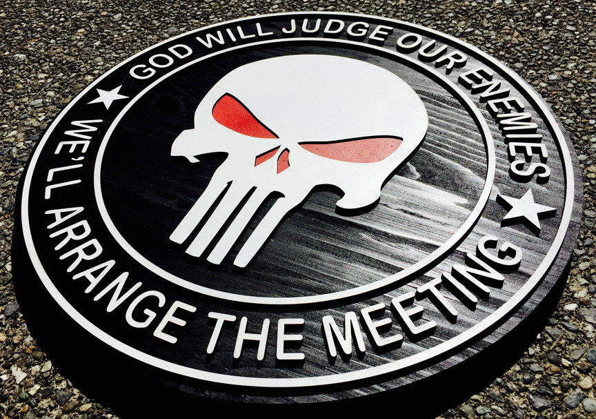 Punisher Navy Seals Wood Patch