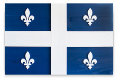 Quebec wood flag, Canada wooden flags by Patriot Wood
