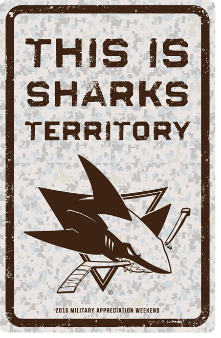 San Jose Sharks Military Custom Wood Flag