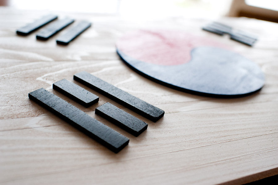 South Korea Wood Flag