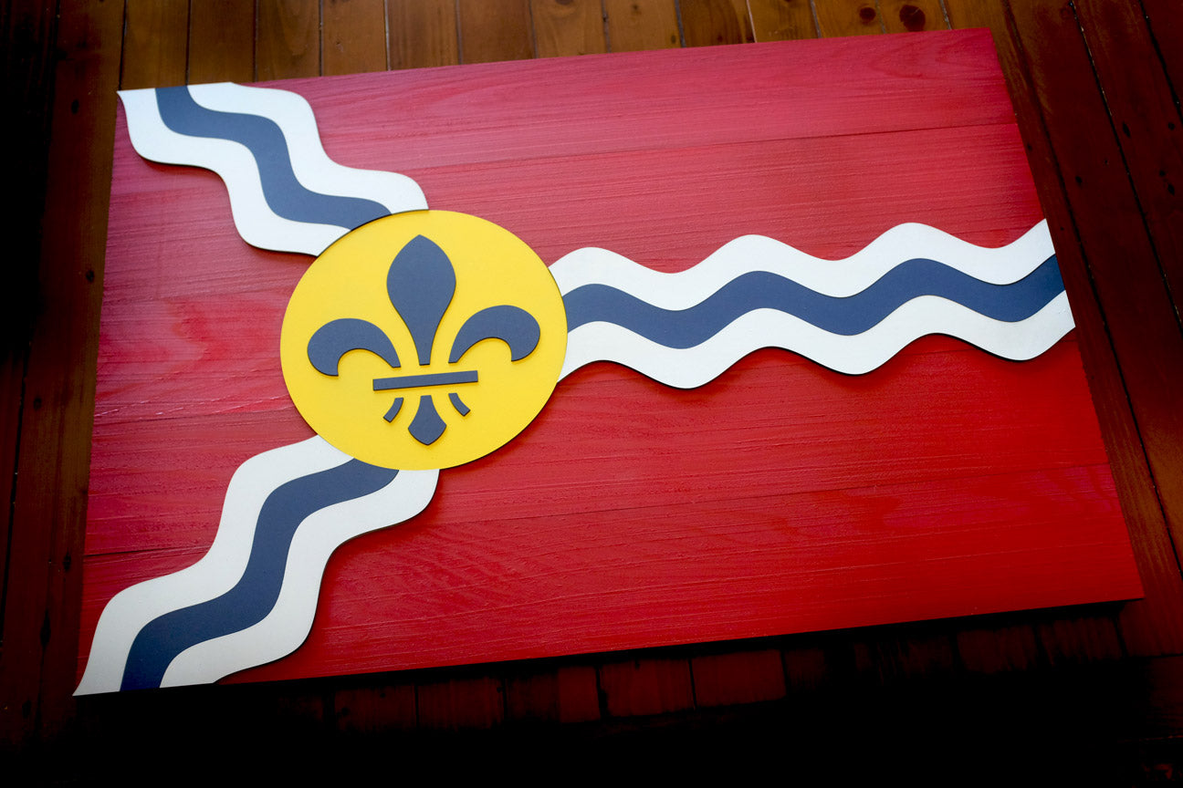 St. Louis Wooden Flag by Patriot Wood